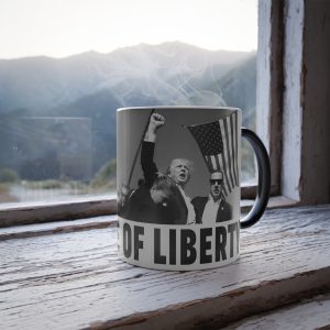 Color Changing Price of Liberty Trump MAGA Mug, Patriotic Coffee Mug, MAGA 2025, Trump Mug Design, 11oz Mug, Trump Fight Coffee Mug