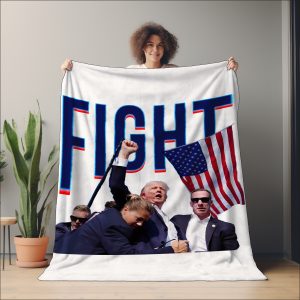 Ultra MAGA Trump 2025 Plush Blanket – Patriotic Velveteen Throw | American Flag Home Decor | Conservative Gift for Proud Patriots Republican