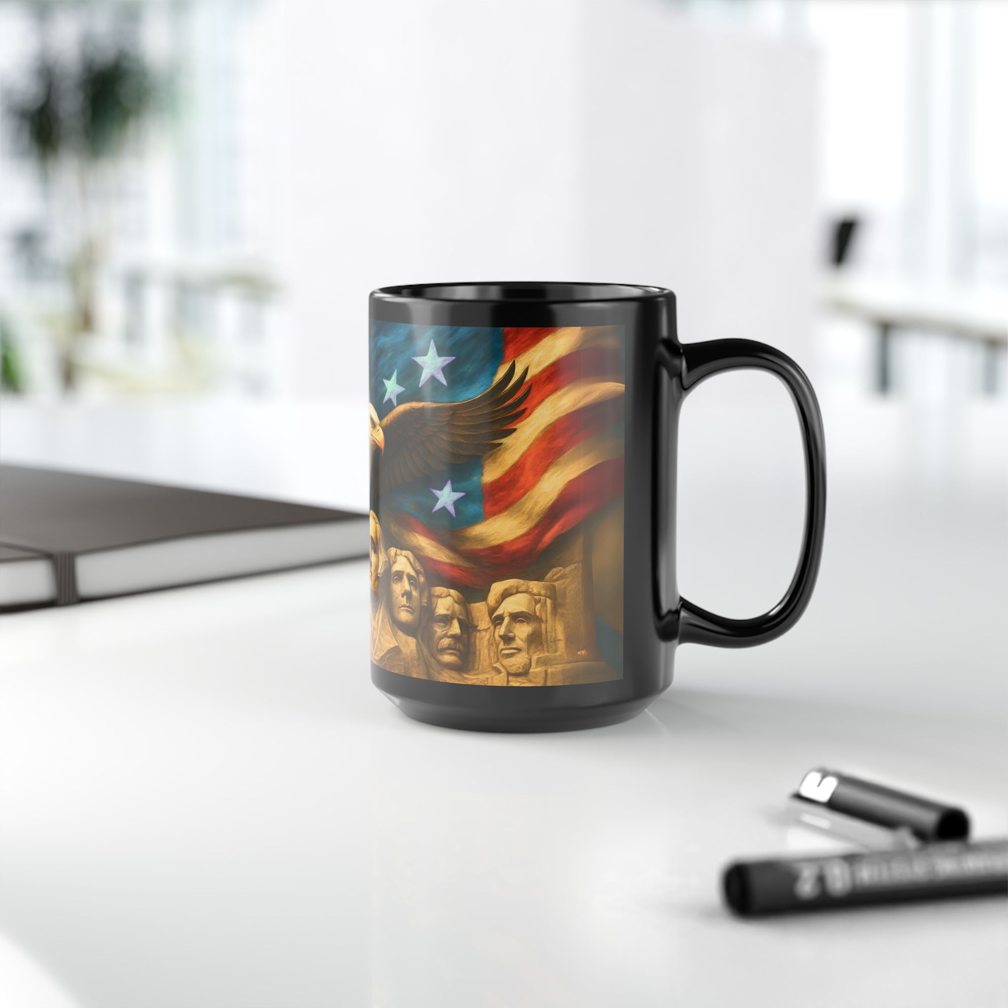 American Legacy Mug | Mount Rushmore, Statue of Liberty & Bald Eagle Coffee Cup, Patriotic Heritage Gift for Veterans and History Lovers - Image 5