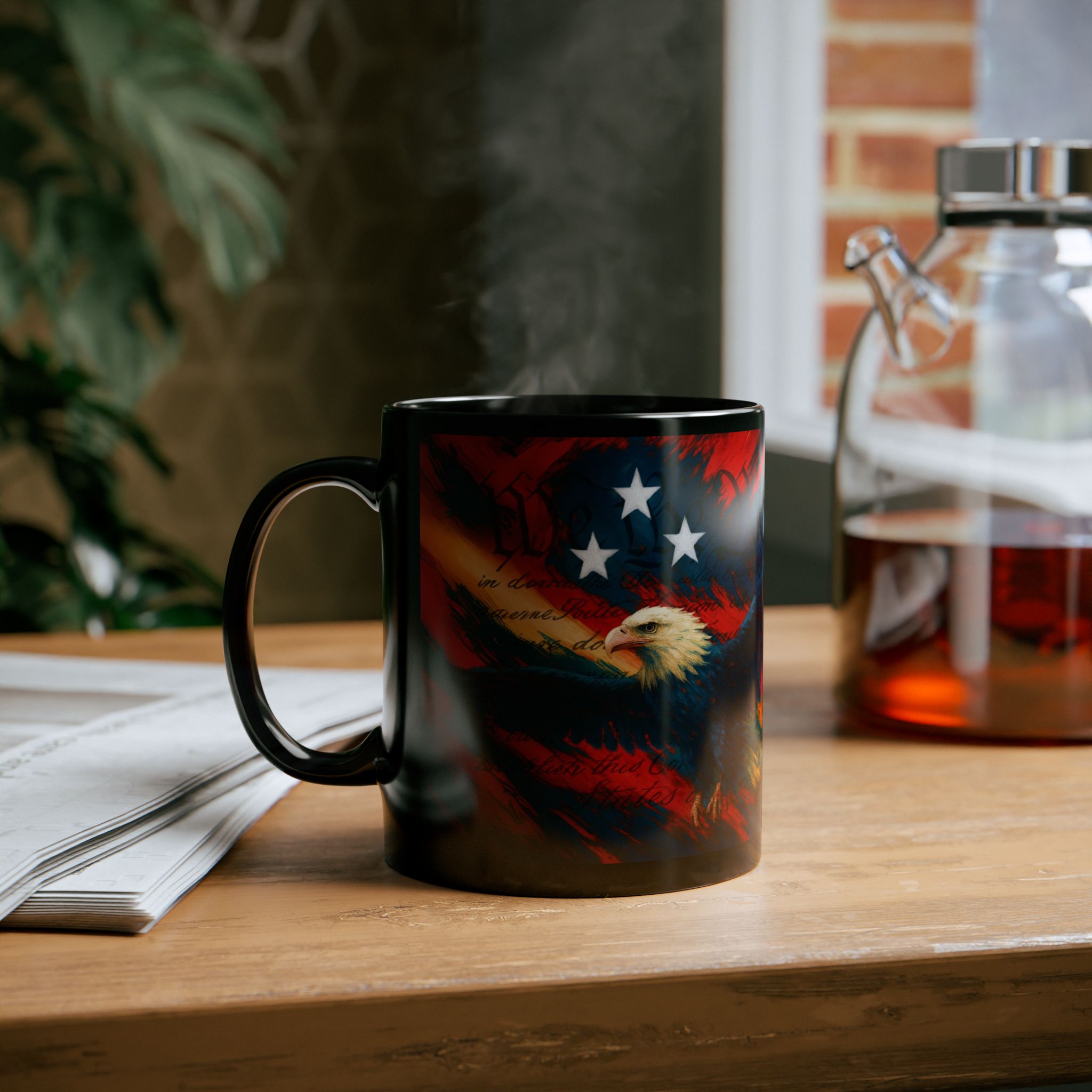 One Nation Under God Mug | Patriotic Eagle Constitution Coffee Cup, Christian Faith Freedom Gift, Bold USA Liberty Drinkware - Image 3
