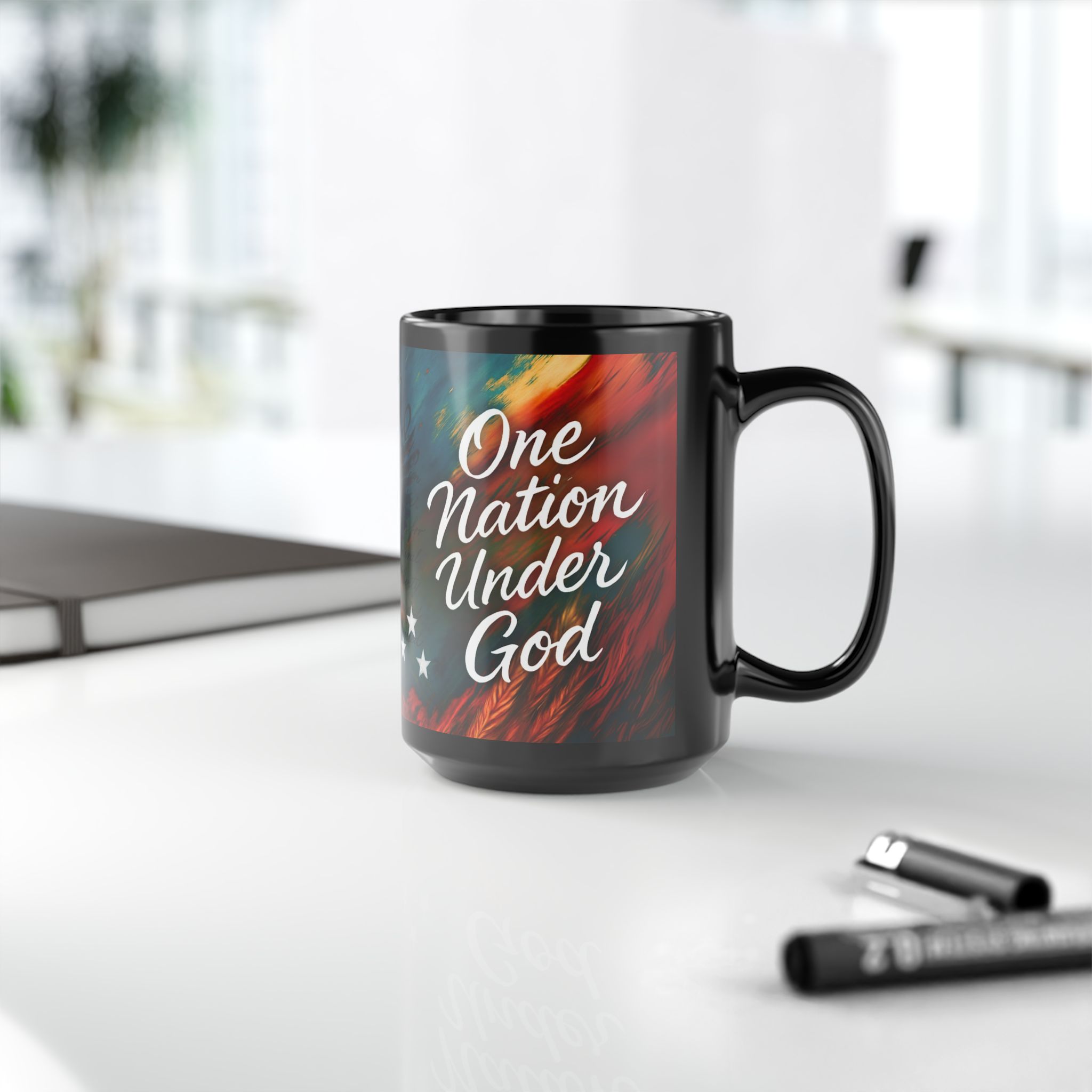 One Nation Under God Mug | Patriotic Eagle Constitution Coffee Cup, Christian Faith Freedom Gift, Bold USA Liberty Drinkware - Image 5