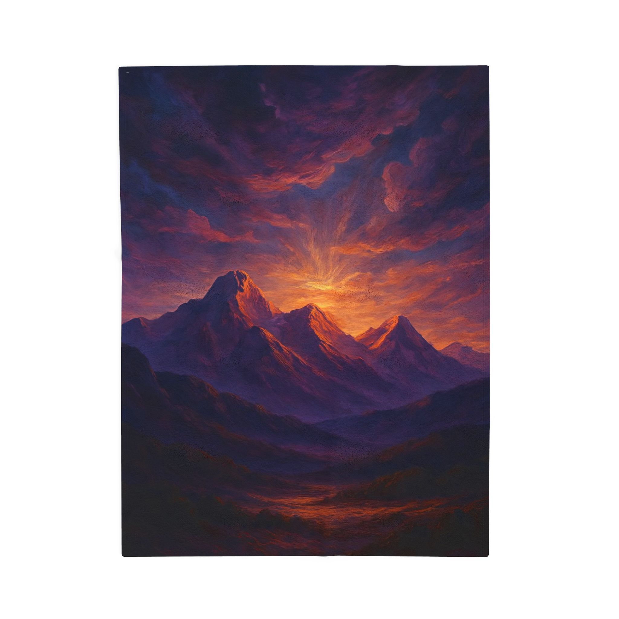 Purple Mountains Majesty Blanket – Americana Sunset Landscape Throw, 4th of July Patriotic Decor, Cozy Freedom Gift for Him or Her - Image 4