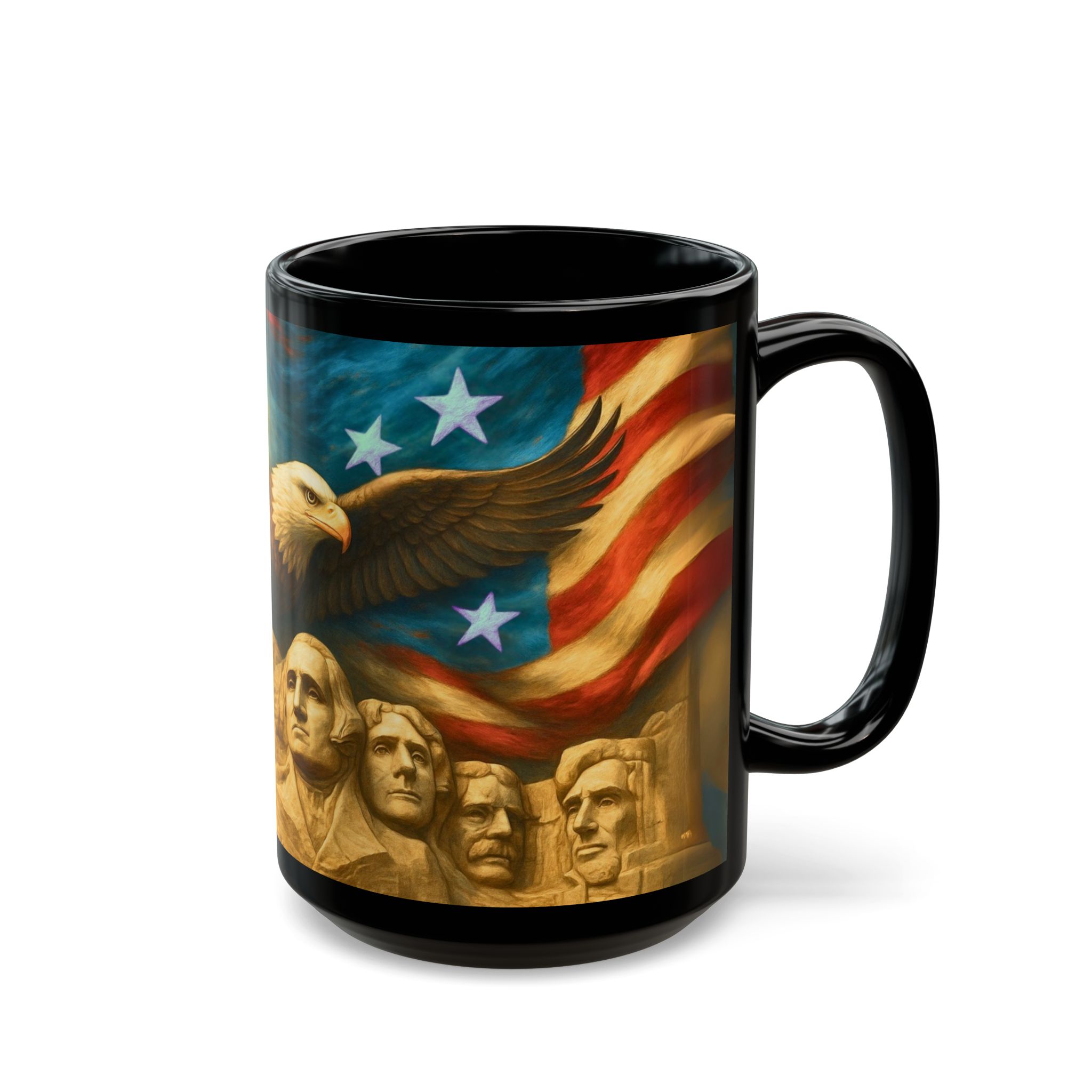 American Legacy Mug | Mount Rushmore, Statue of Liberty & Bald Eagle Coffee Cup, Patriotic Heritage Gift for Veterans and History Lovers - Image 4