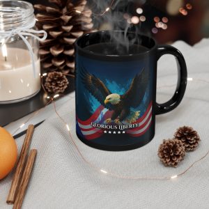 American Flag Eagle Mug – Patriotic Bald Eagle Coffee Cup | Red White & Blue Freedom Gift | USA 11oz & 15oz Drinkware