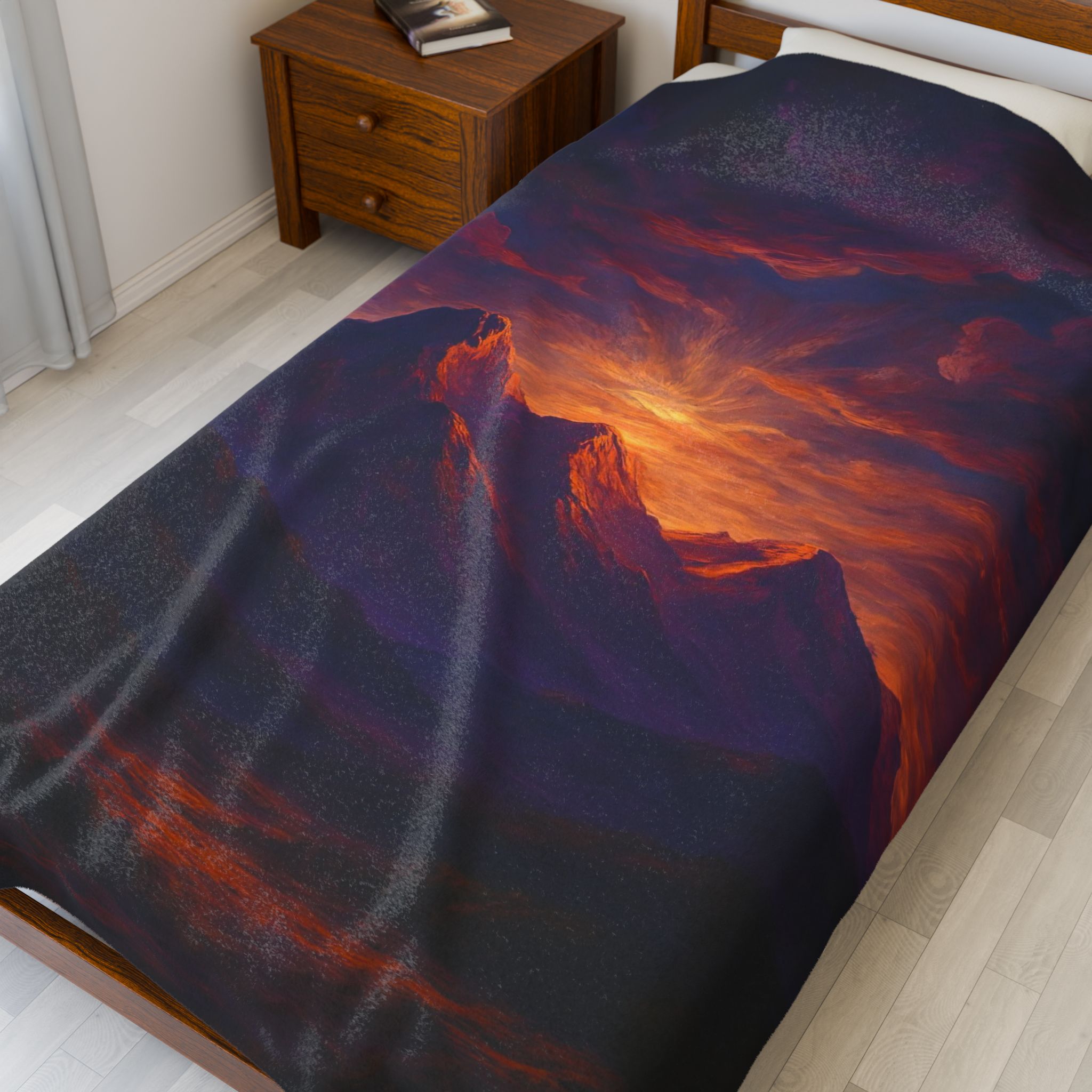 Purple Mountains Majesty Blanket – Americana Sunset Landscape Throw, 4th of July Patriotic Decor, Cozy Freedom Gift for Him or Her - Image 6