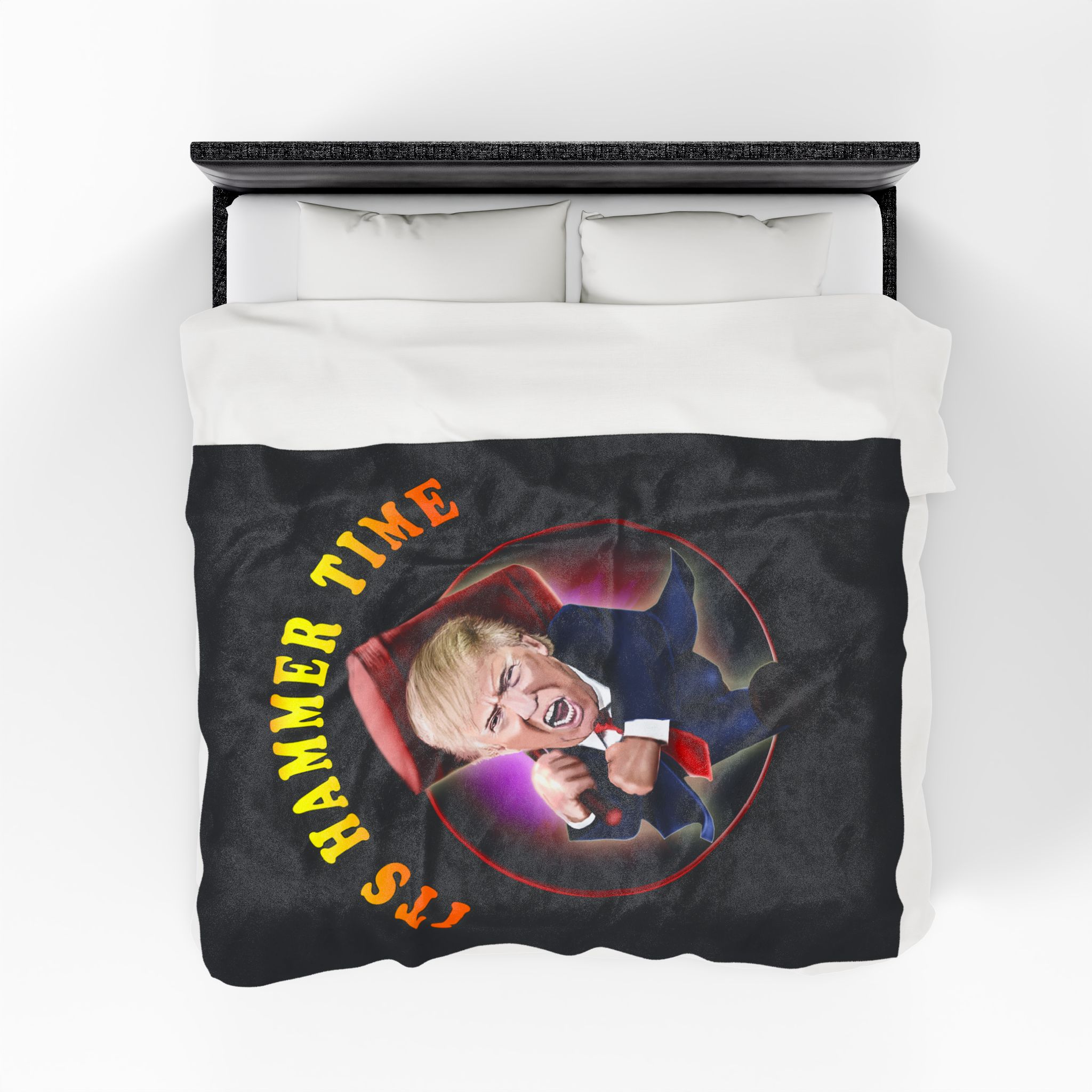Funny Trump Blanket, Political Humor Throw, Gag Gift for Conservatives, Republicans, and Trump Supporters Hammer time - Image 10