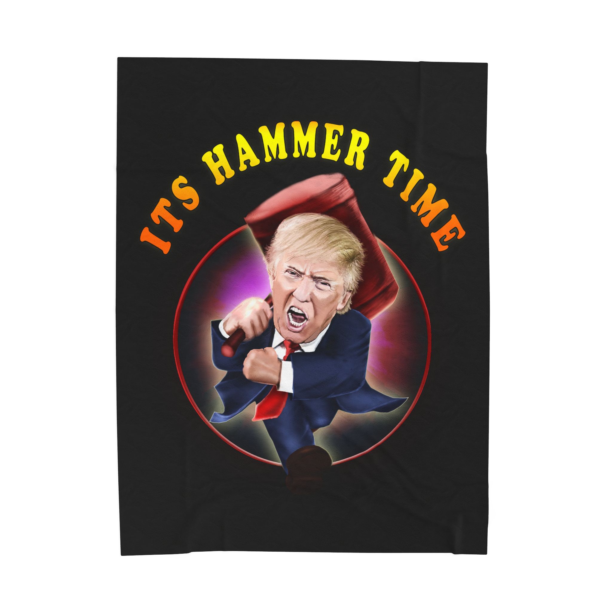 Funny Trump Blanket, Political Humor Throw, Gag Gift for Conservatives, Republicans, and Trump Supporters Hammer time - Image 4